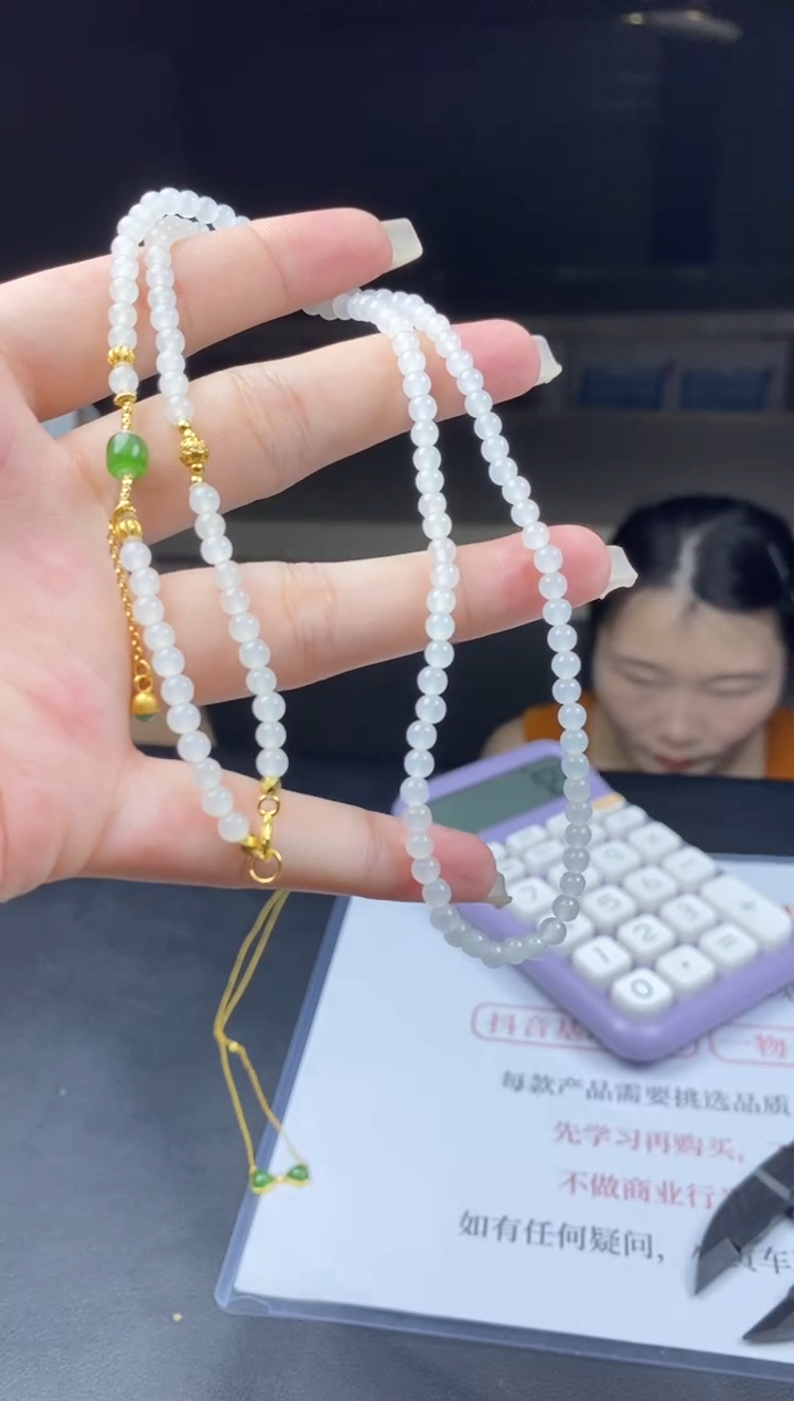 和田玉银S925镶嵌项链多样性-项链-X3328