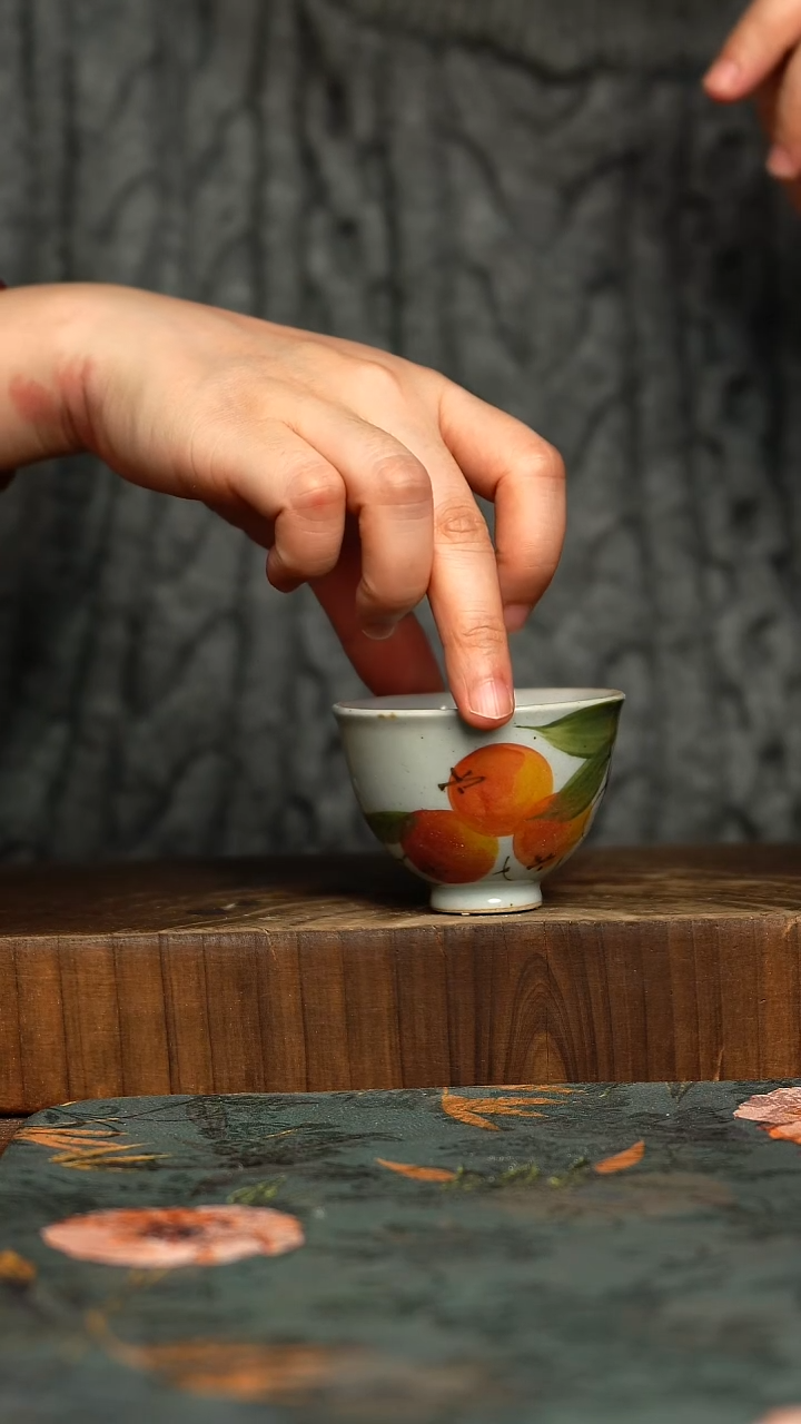 杯釉下彩手工手绘同款陶器