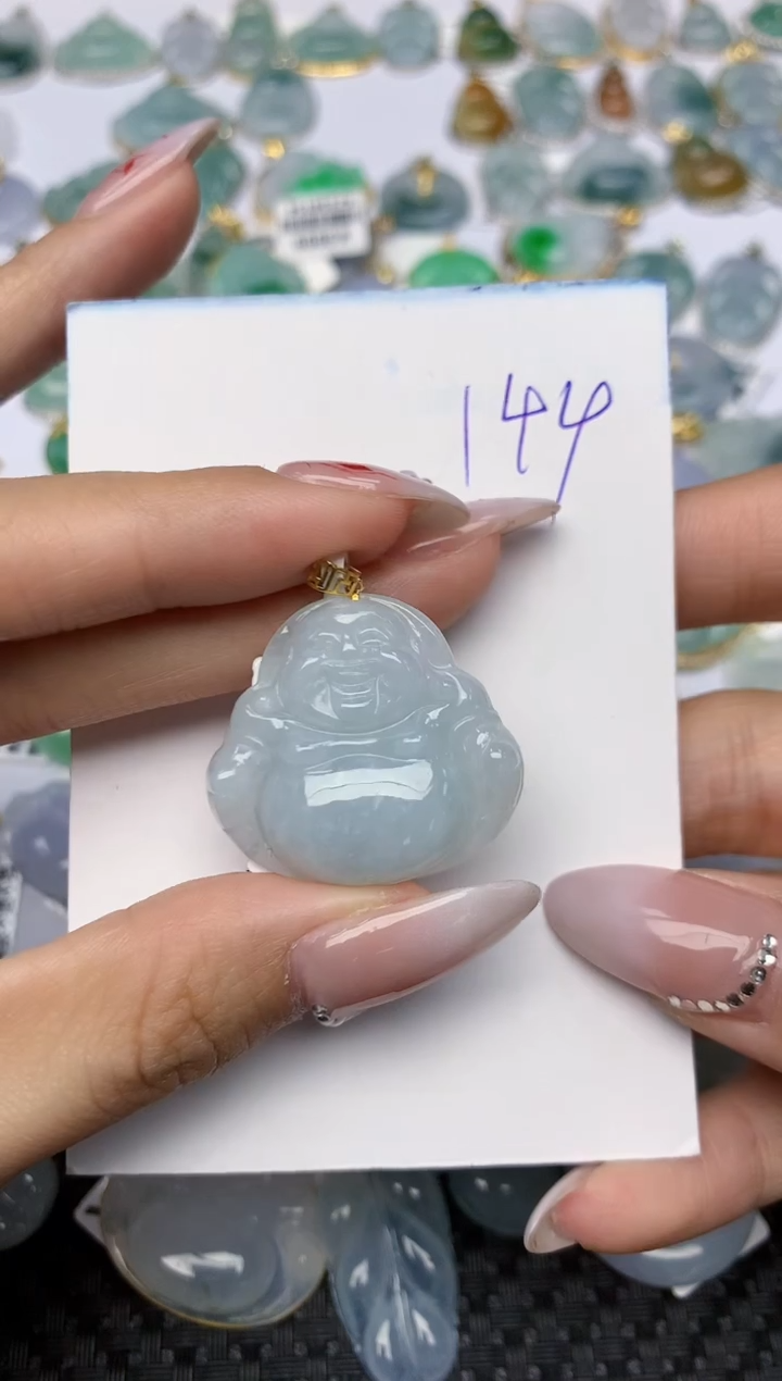 【闪购商品】翡翠颈饰18K金镶嵌 天然翡翠A货