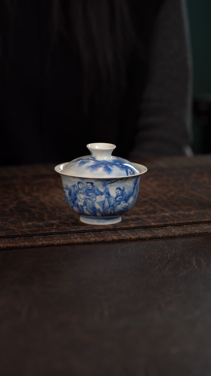 【闪购商品】杯愚公坊醉八仙元宝盖碗