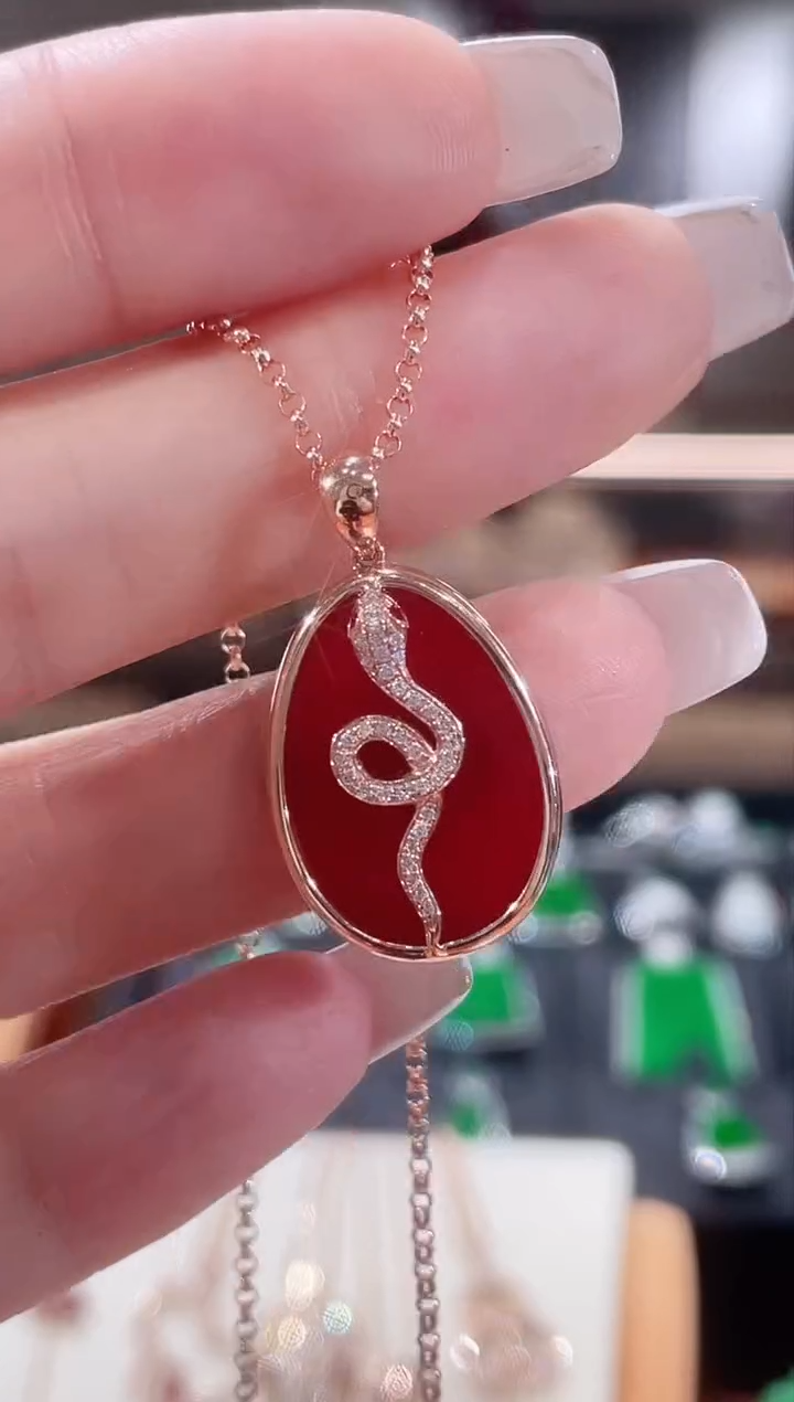 【闪购商品】钻石吊坠(不含链)18K金镶嵌吊坠