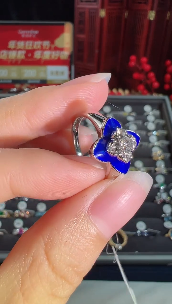 【闪购商品】钻石戒指18K金镶嵌HR0047#-#86