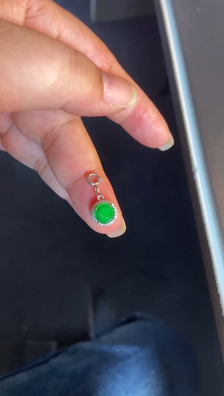 吊坠(不含链)银S925镶嵌翡翠1