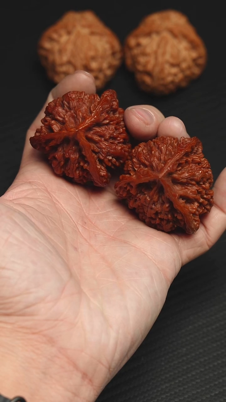 吊坠文玩核桃48 麒麟纹官帽正奔