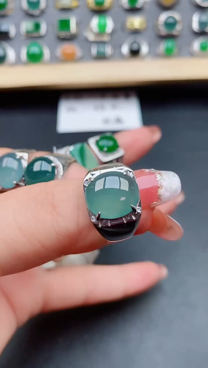 【闪购商品】翡翠戒指银S925镶嵌1321312