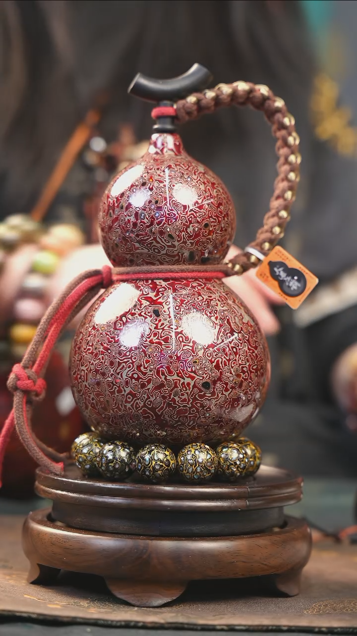 【闪购商品】YM178漆艺酒葫芦不包手串及旋转底座