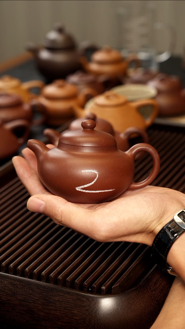 茶壶紫砂碧**河编号2柿园壶