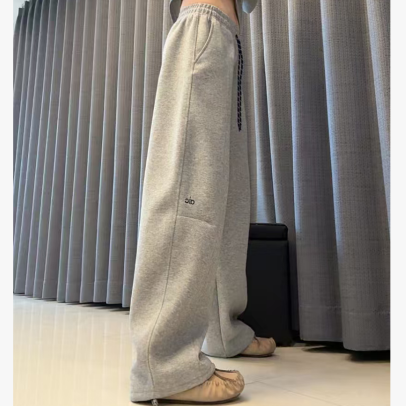 时尚款欧姐家冬款灰色爆款字母直筒卫裤