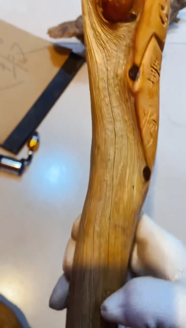 柏木（崖柏）45敲背捶北太行崖柏手把件手串