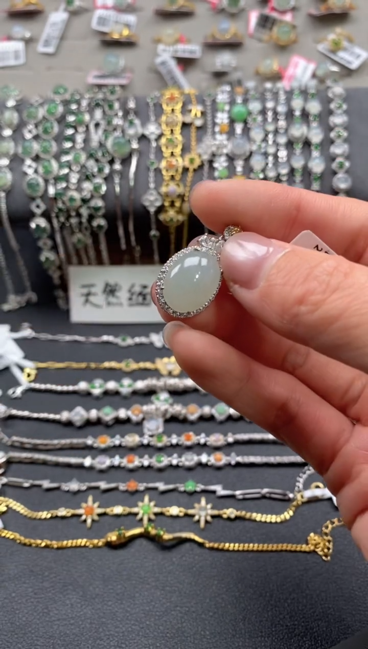 【闪购商品】翡翠戒指银S925镶嵌11111--1