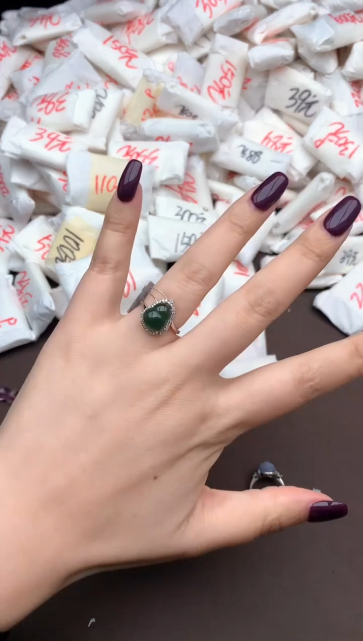 【闪购商品】翡翠戒指银S925镶嵌一 