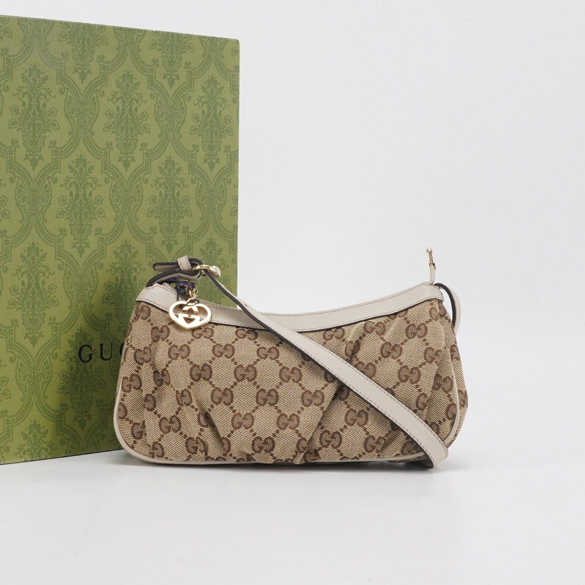 95新 GUCCI/古驰 【诗诗】Gucci 豌豆腋下单肩斜跨包/BG22010476