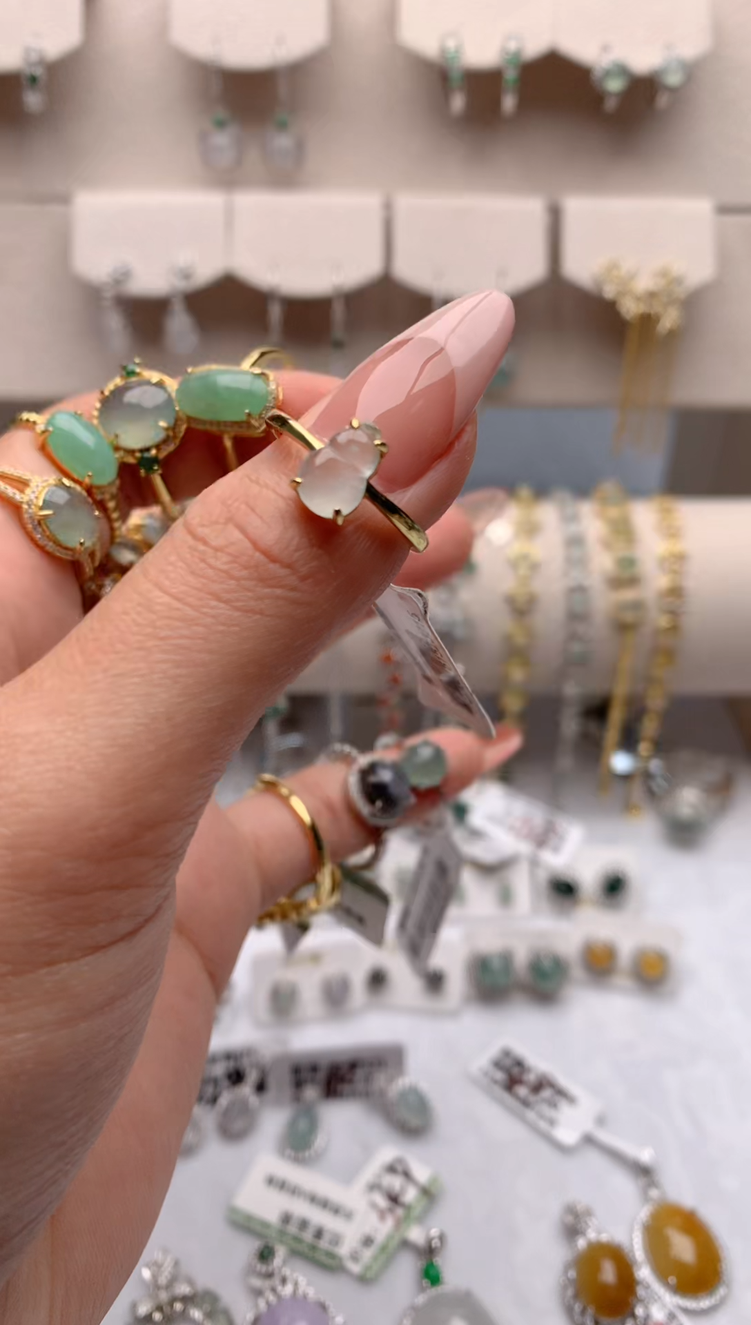 【闪购商品】翡翠戒指银S925镶嵌1号