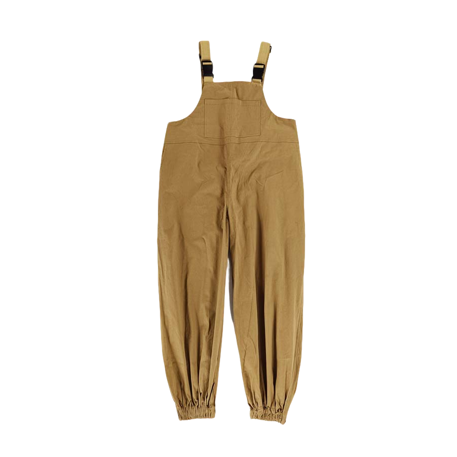 1953【孤品不退不换】卡其连体背带束脚裤63-3