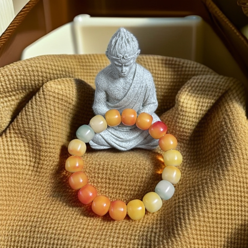 干磨小橙子桶珠菩提手串