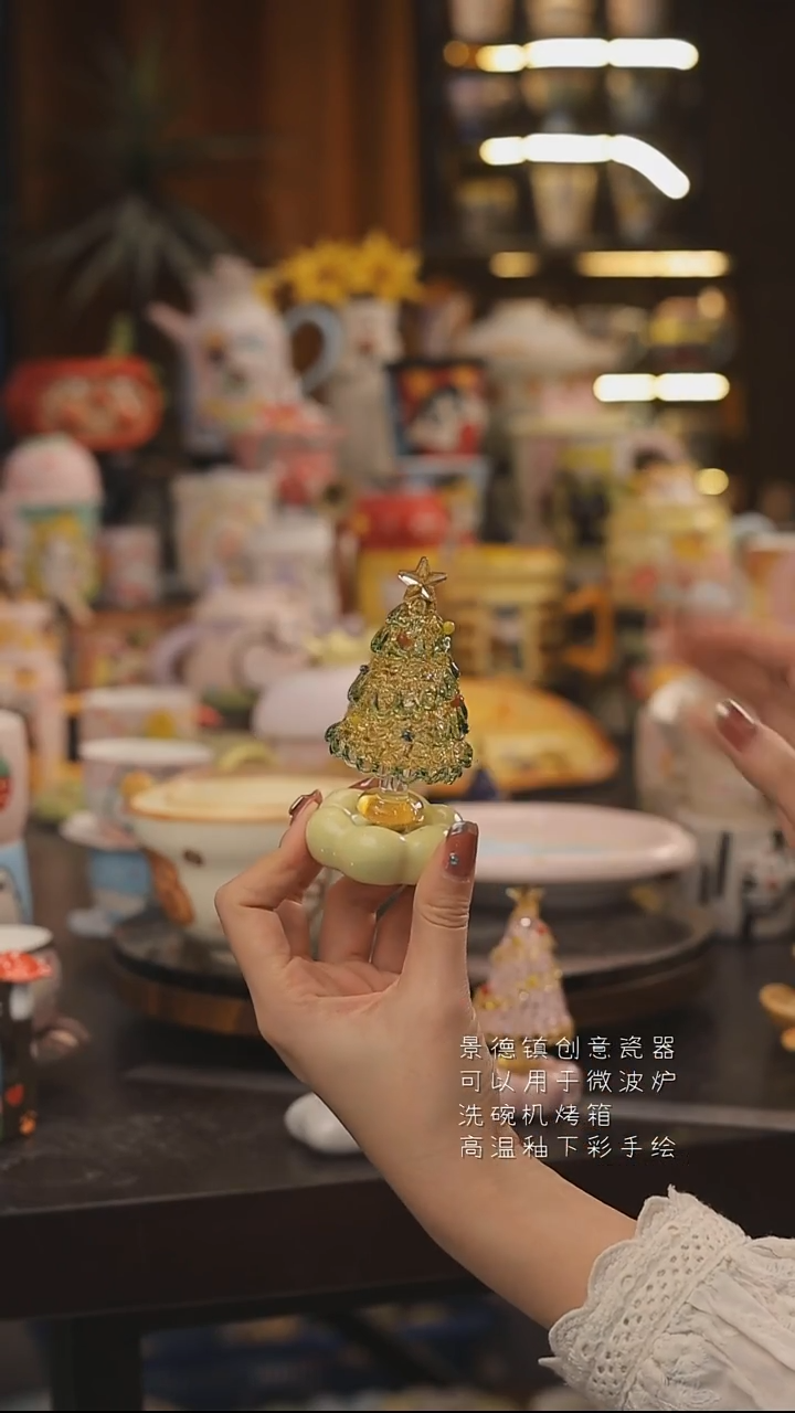 随机景德镇釉下彩绘设计师款式陶瓷