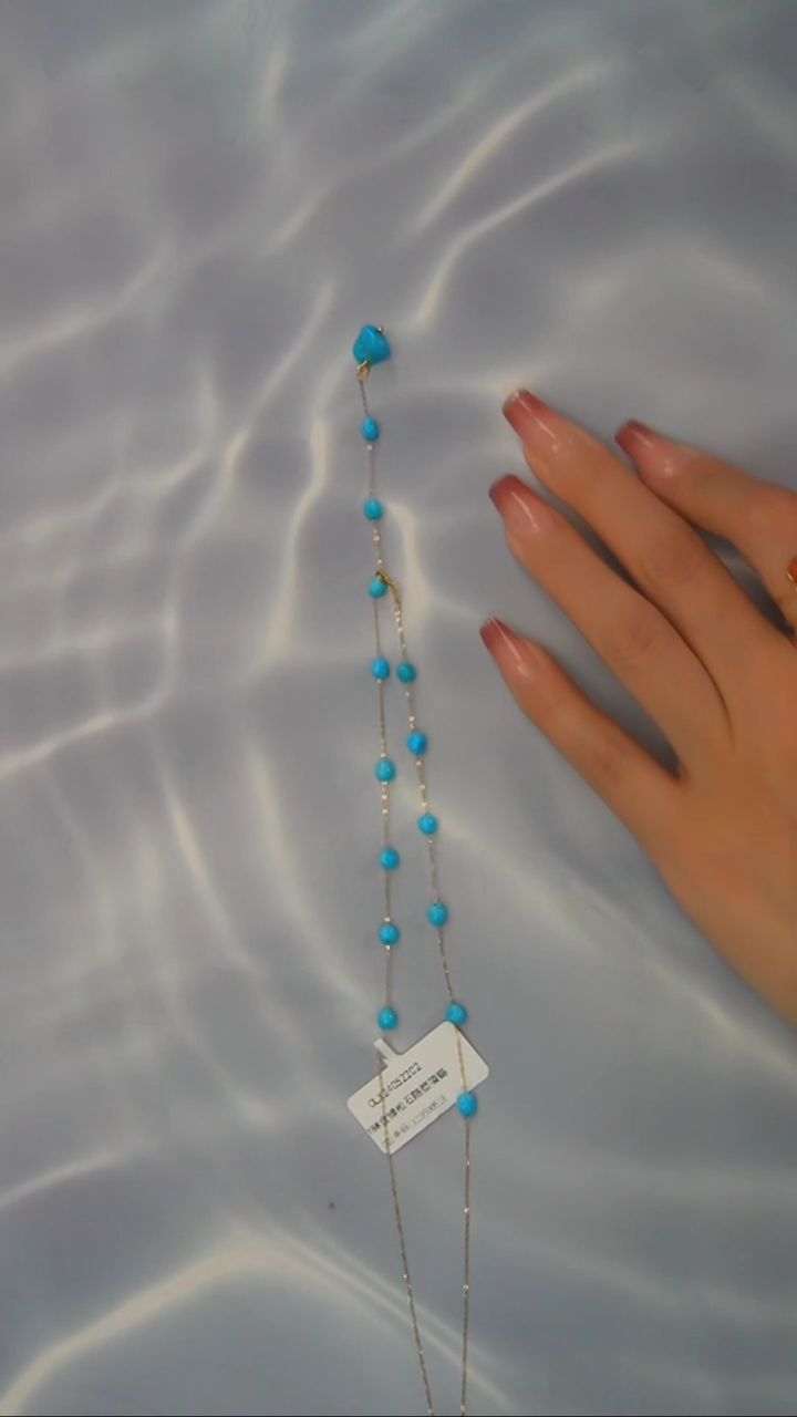 【闪购商品】绿松石项链18K金镶嵌发货一件