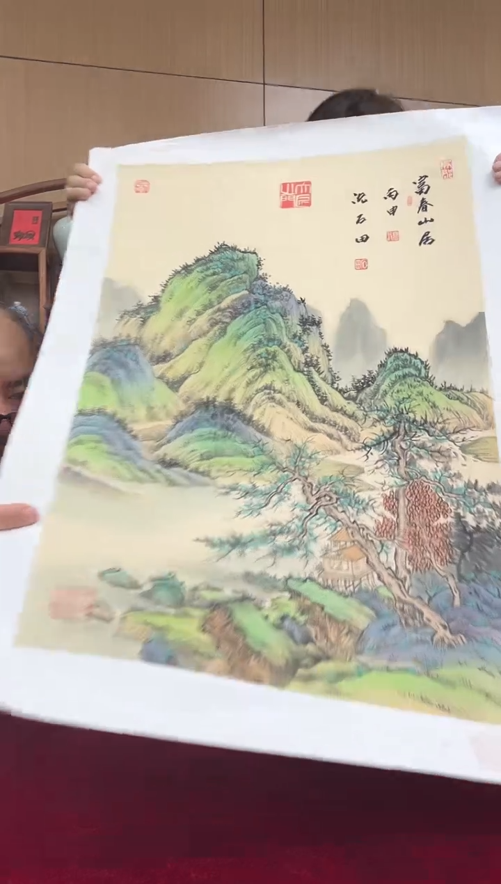 国画沈石田老师2.7pc山水作品画集