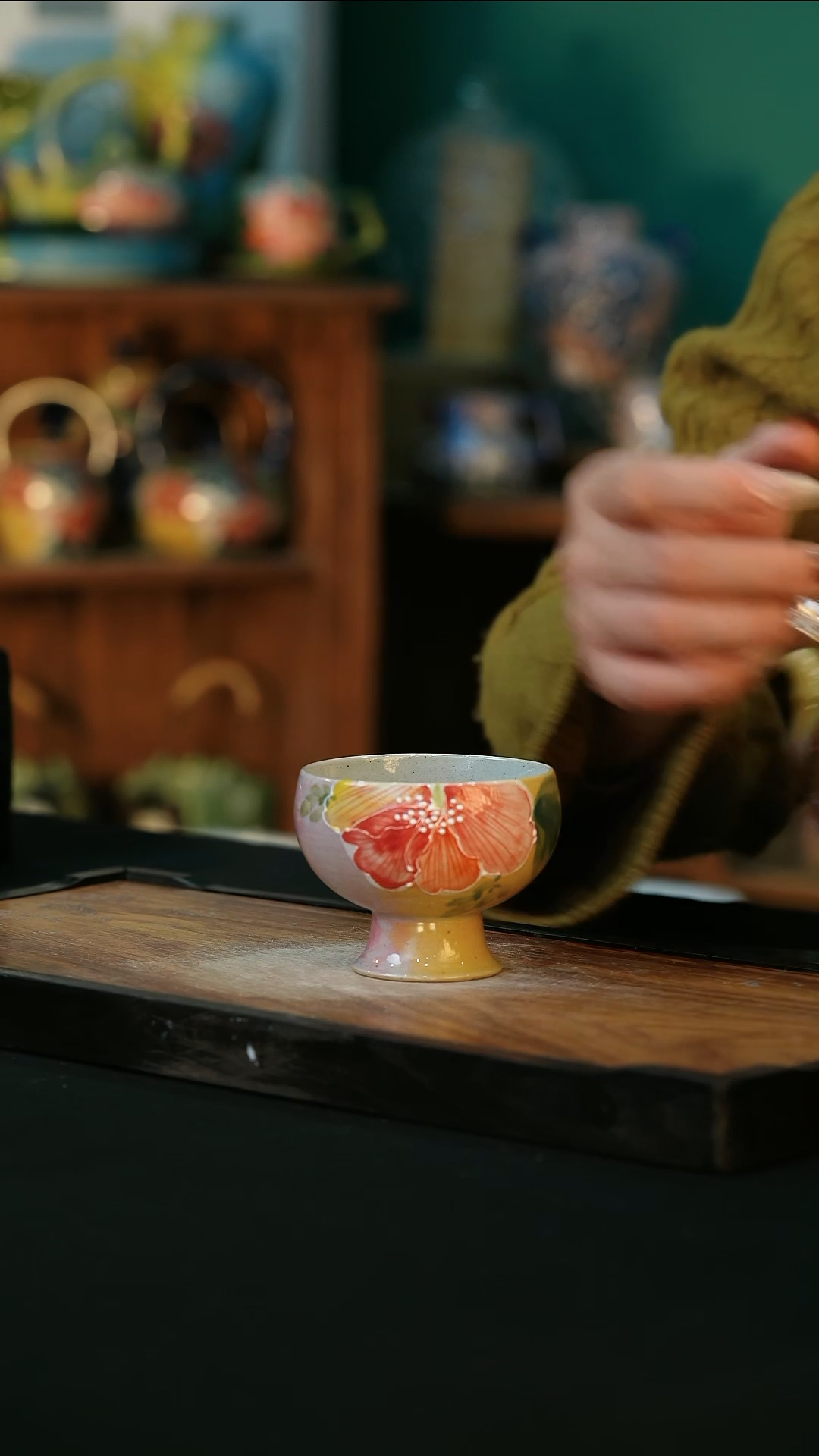 【闪购商品】杯手绘心瓷陶瓷浮力