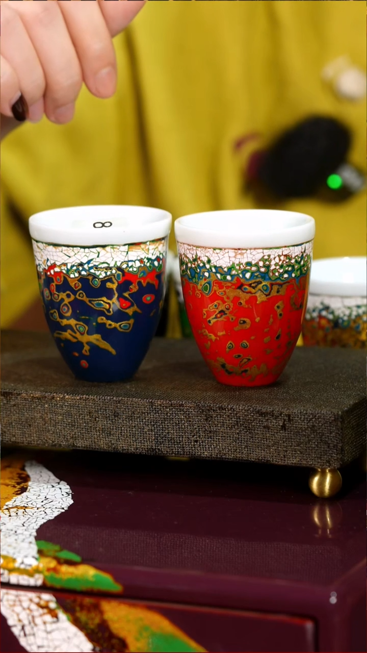 蓝和红金未央杯（下单备注颜色，默认红金）-太古大漆