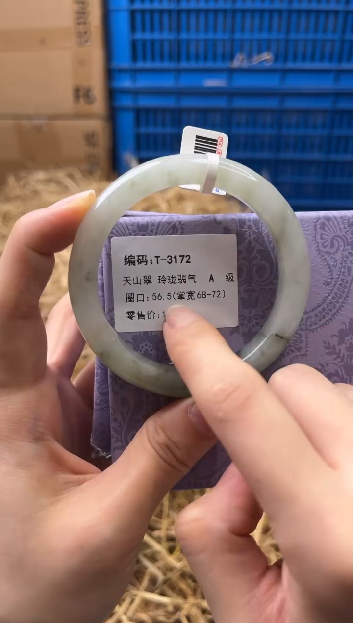 未镶嵌手镯石英质玉T-3172