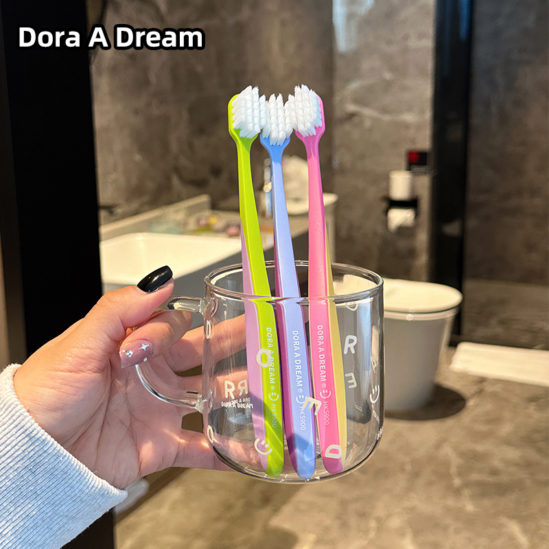 DORA A DREAM朵拉的梦芭比牙刷软毛宽头牙刷成人男女超细洁牙家用
