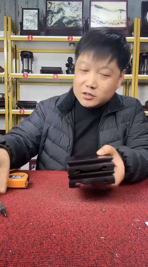 木大叶紫檀正方底座10CM//2个