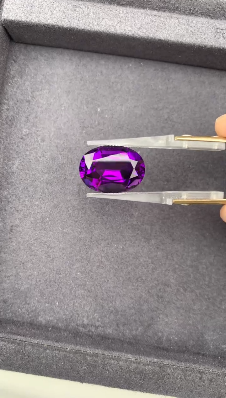 未镶嵌珠宝半成品紫晶15ct紫水晶 定制 GE