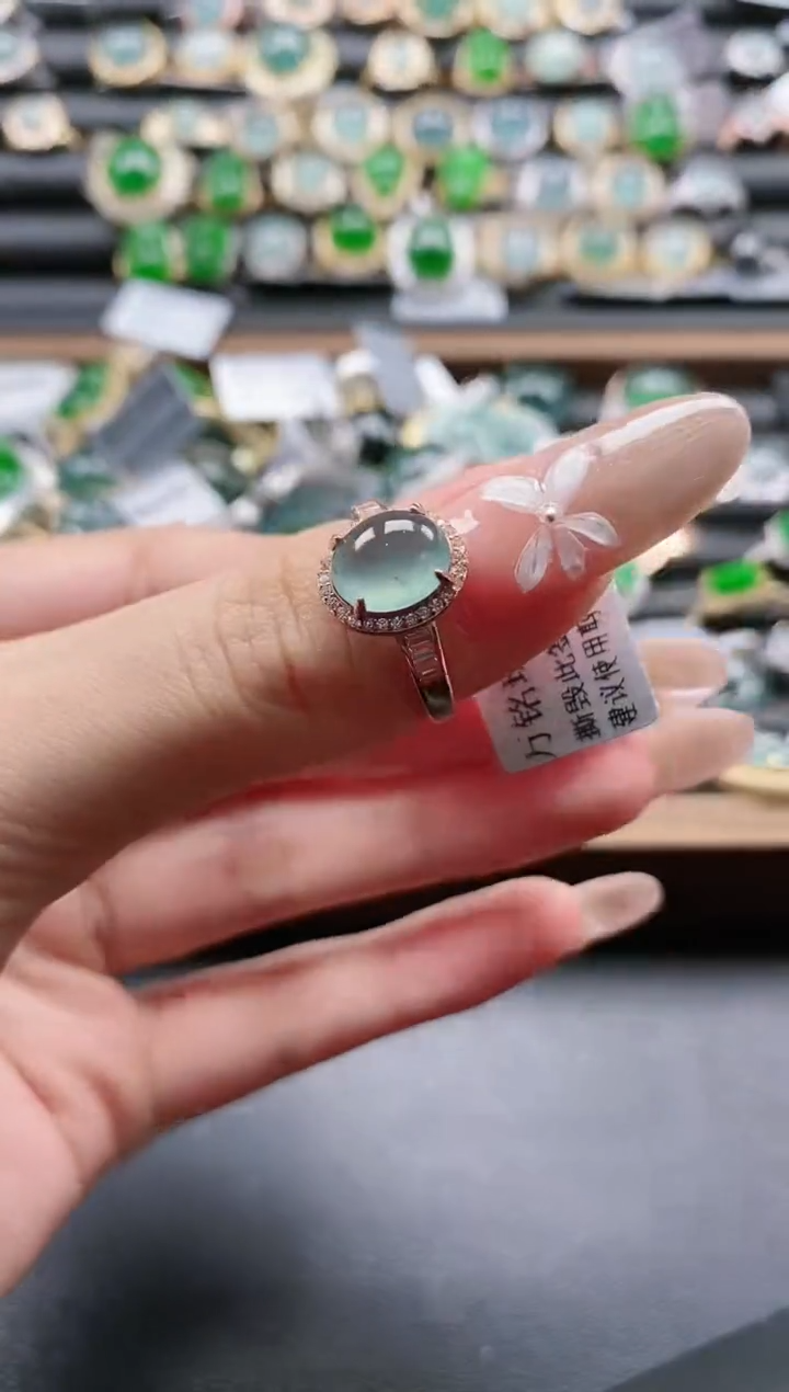 【闪购商品】翡翠戒指银S925镶嵌51151