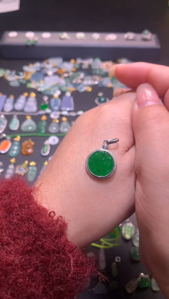 【闪购商品】翡翠吊坠(不含链)银S925镶嵌1