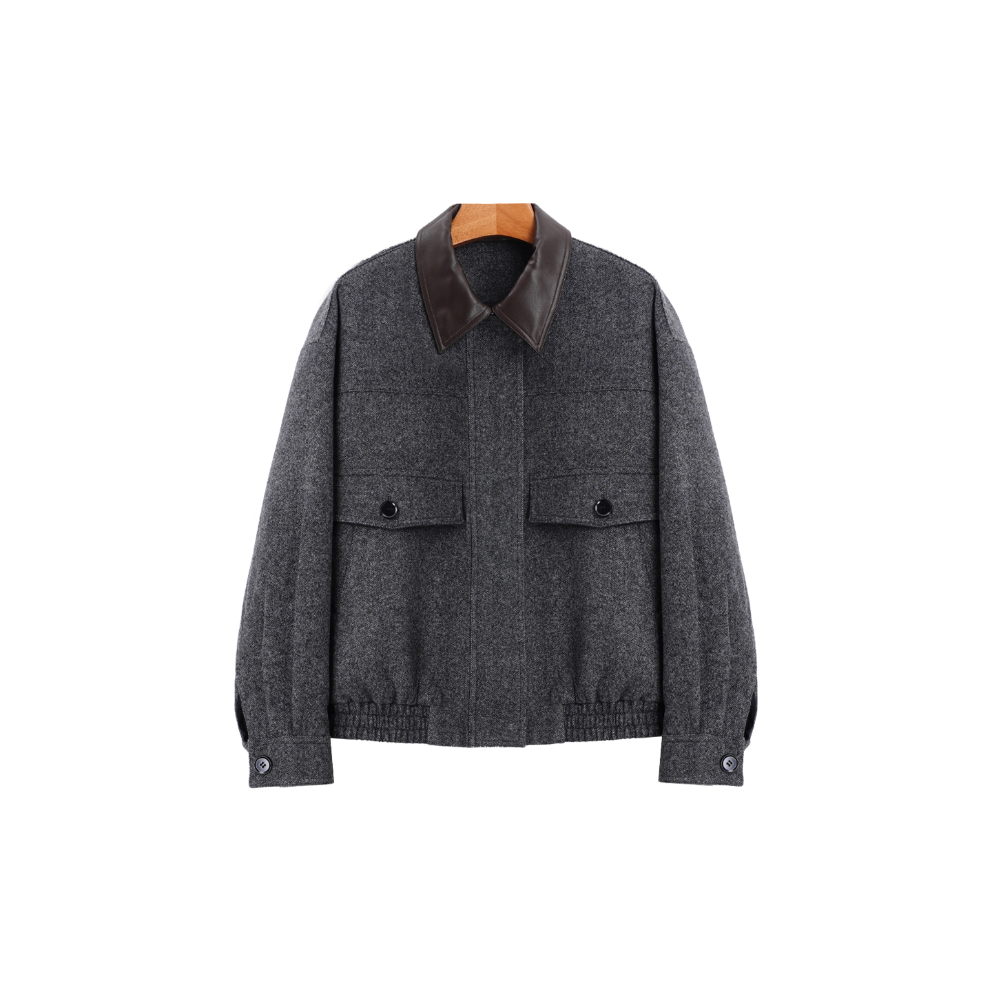 2025冬季女式皮领呢大衣 791801