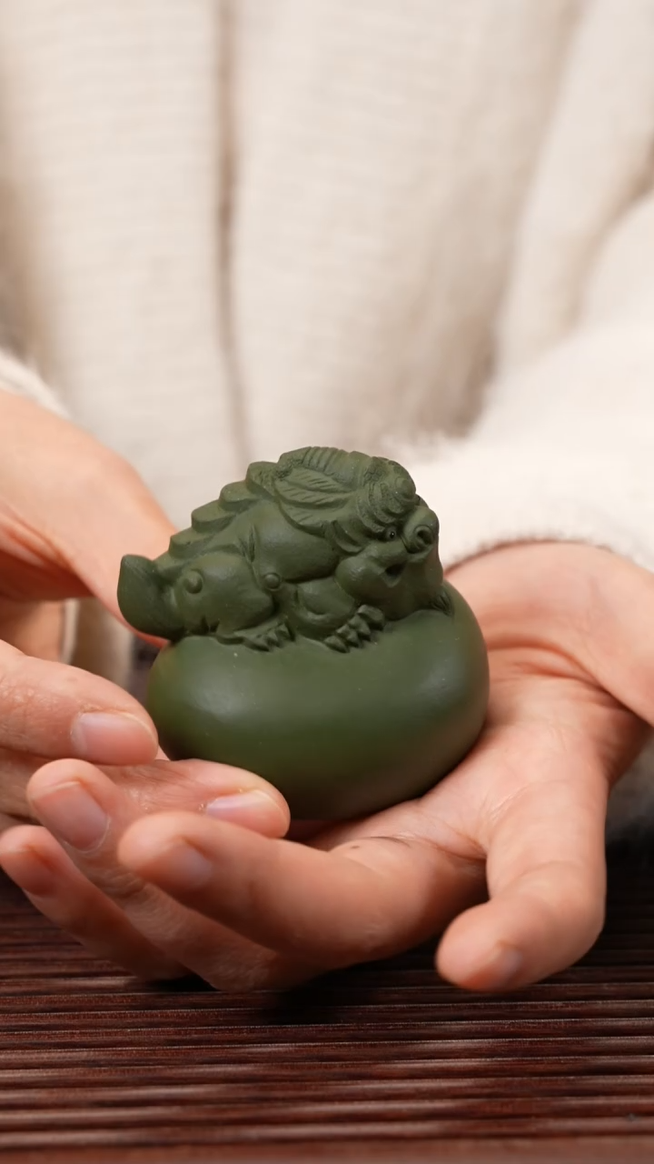 【闪购商品】紫砂茶宠绿泥貔貅