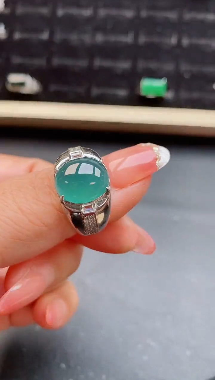 【闪购商品】翡翠戒指银S925镶嵌508050