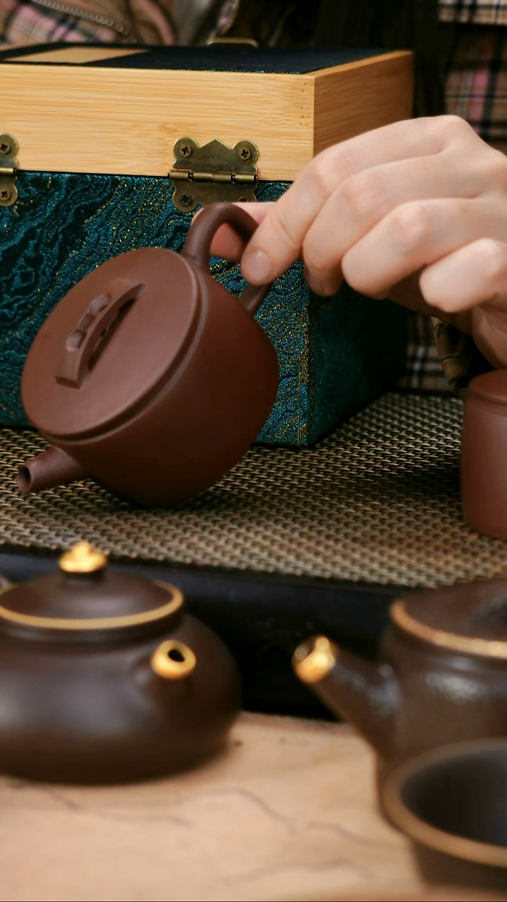 茶壶紫砂紫泥系列平底小汉瓦120cc