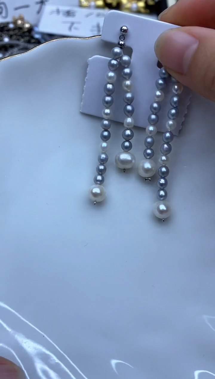 未镶嵌耳饰淡水珍珠耳环