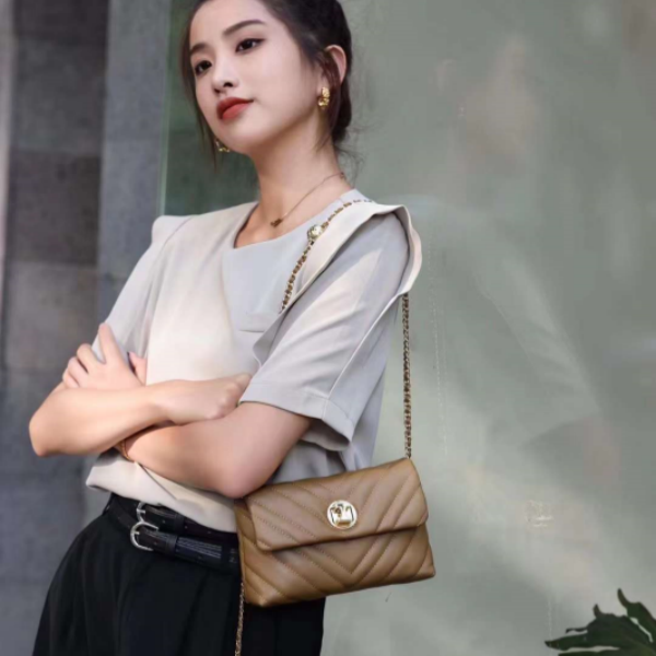 【文文甄选】J-8302-可可色-轻奢时尚百搭新款女包