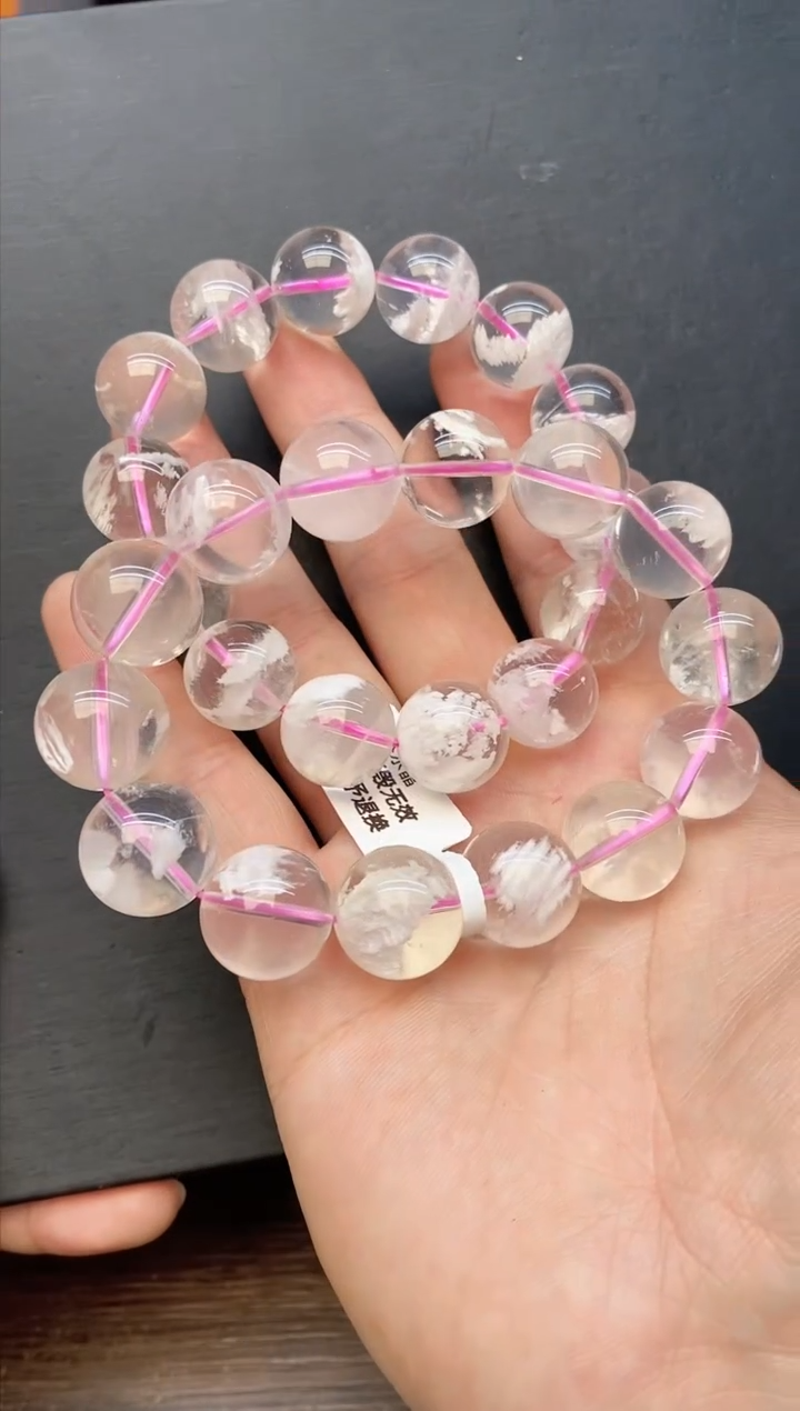 【闪购商品】水晶手串未镶嵌34 雪花幽灵15mm+ 多样性发其一
