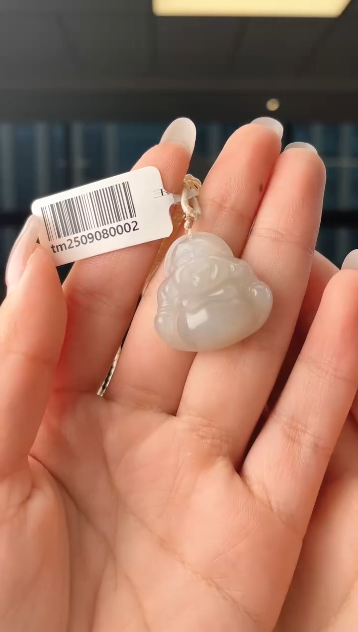 颈饰未镶嵌和田玉25烟紫佛公 多样性发其一