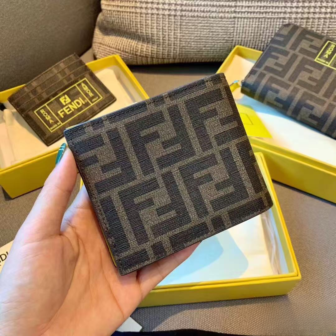 99新 FENDI/芬迪 蔚蓝中古/老花钱包