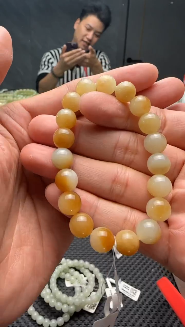 未镶嵌手串和田玉若羌糖手串卡10  