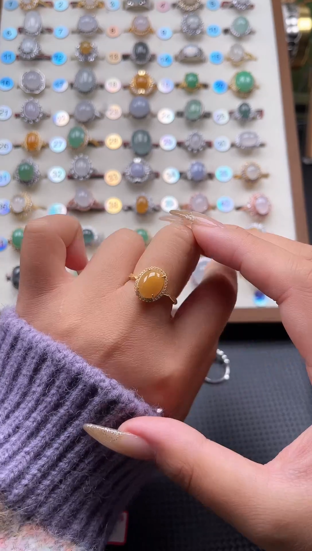 【闪购商品】翡翠戒指银S925镶嵌天然A货翡翠戒指