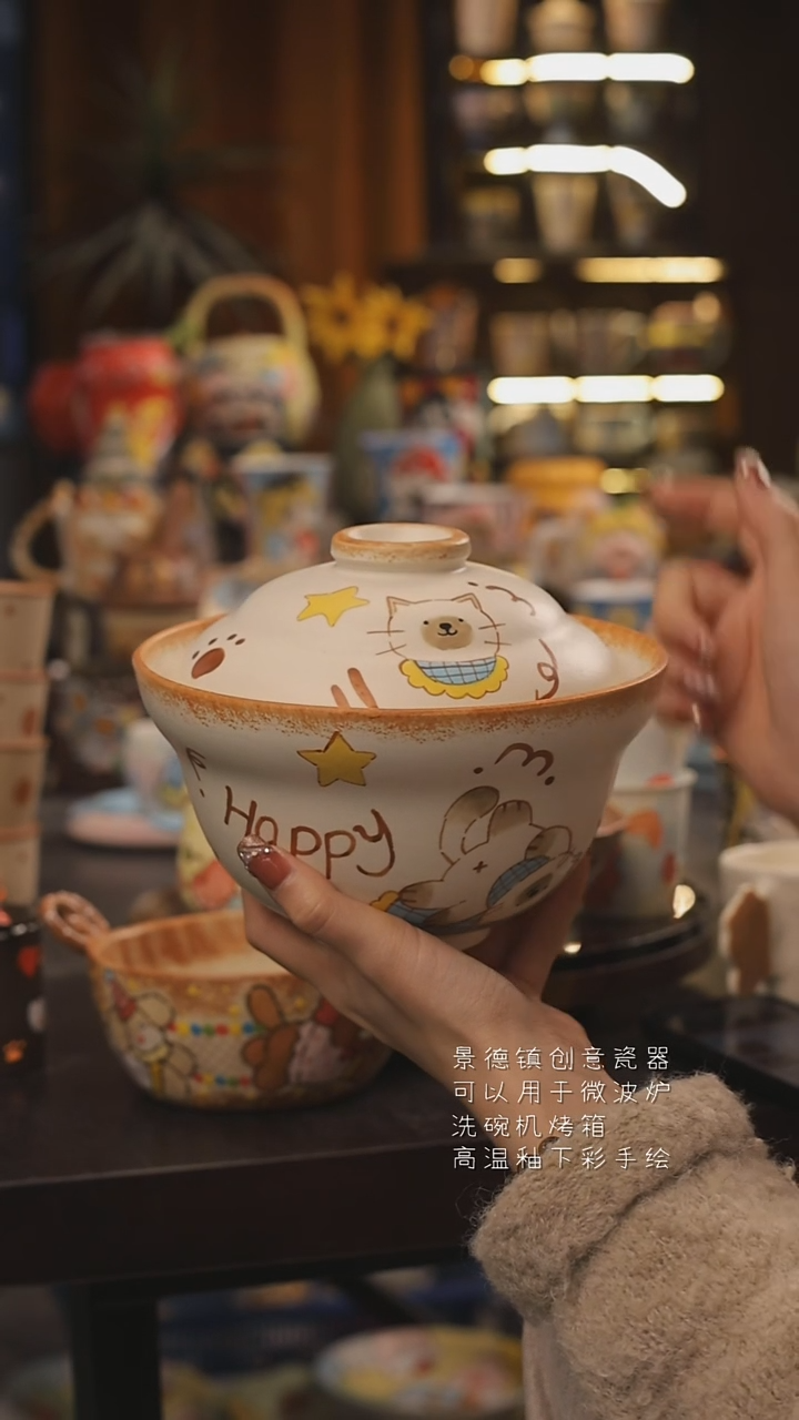 景德镇釉下彩绘设计师款式陶瓷