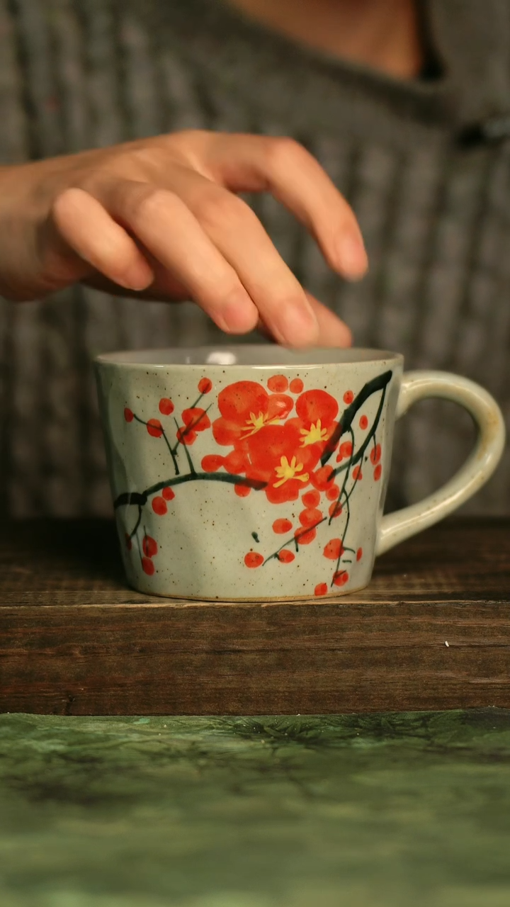 釉下彩手工手绘瓷器青诗集手工手绘瓷器