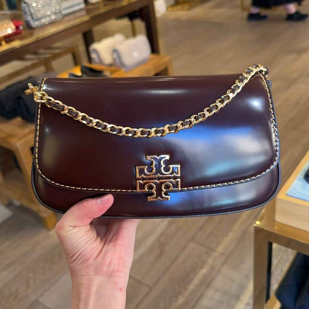 ToryBurch/汤丽柏琦店内现采Britten酒红单肩包141016