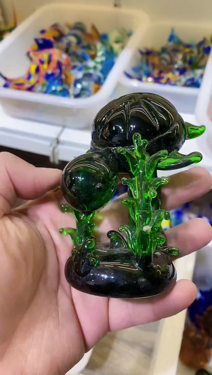 【闪购商品】琉璃手工艺品水草龟