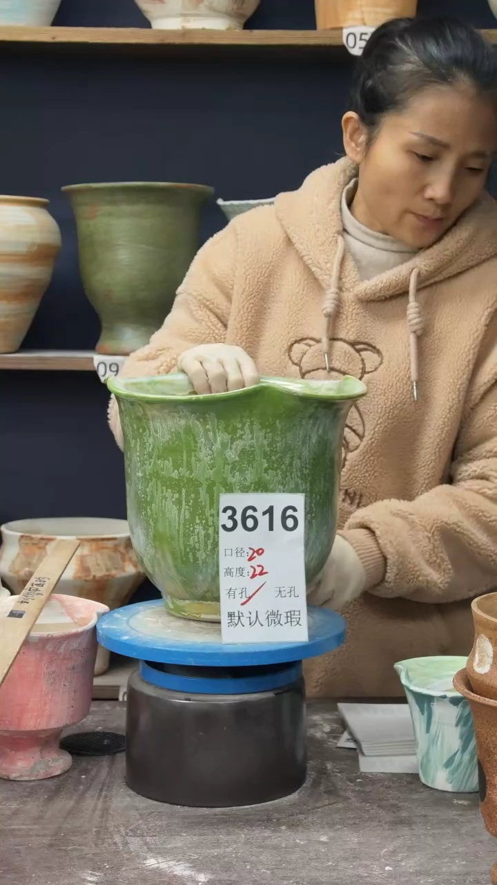 景德镇花盆默认微瑕3616