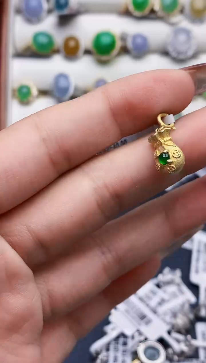 银S925镶嵌戒指翡翠2409