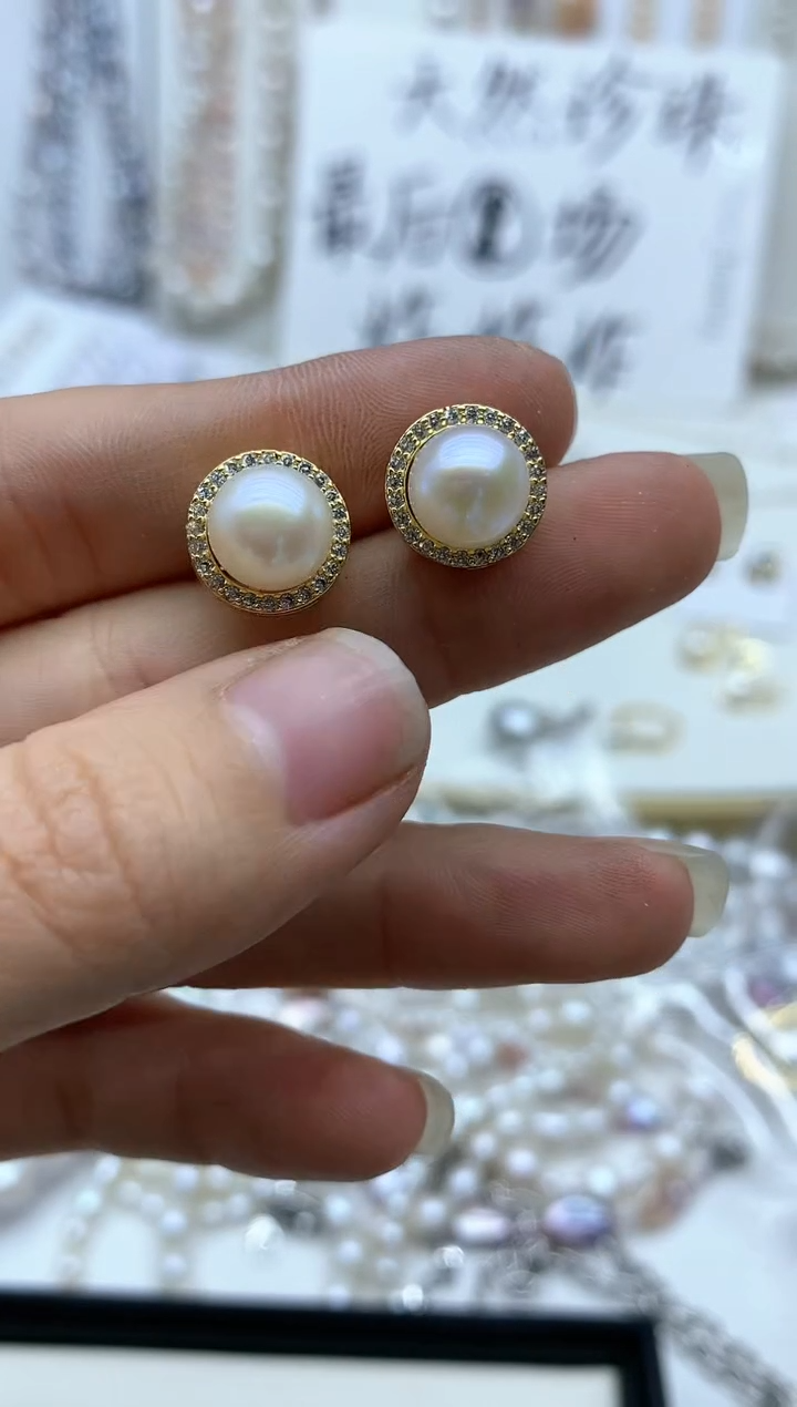 【闪购商品】淡水珍珠耳饰合金耳环