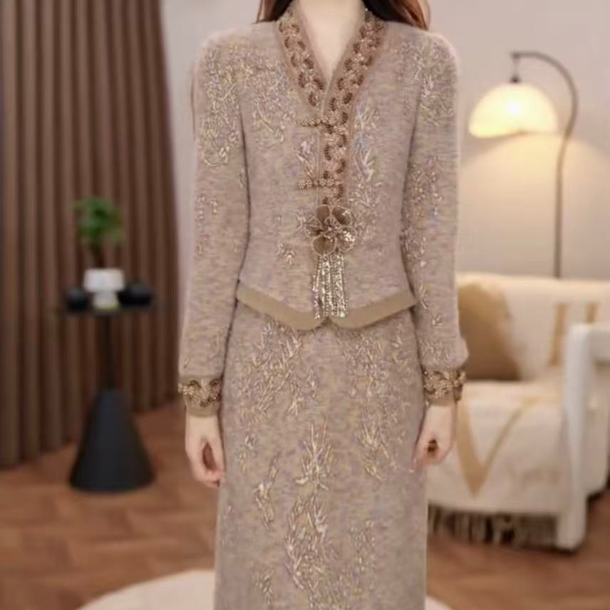 【铭悦定制】X758 #  2025 秋冬 显瘦  减龄 新款  连衣裙