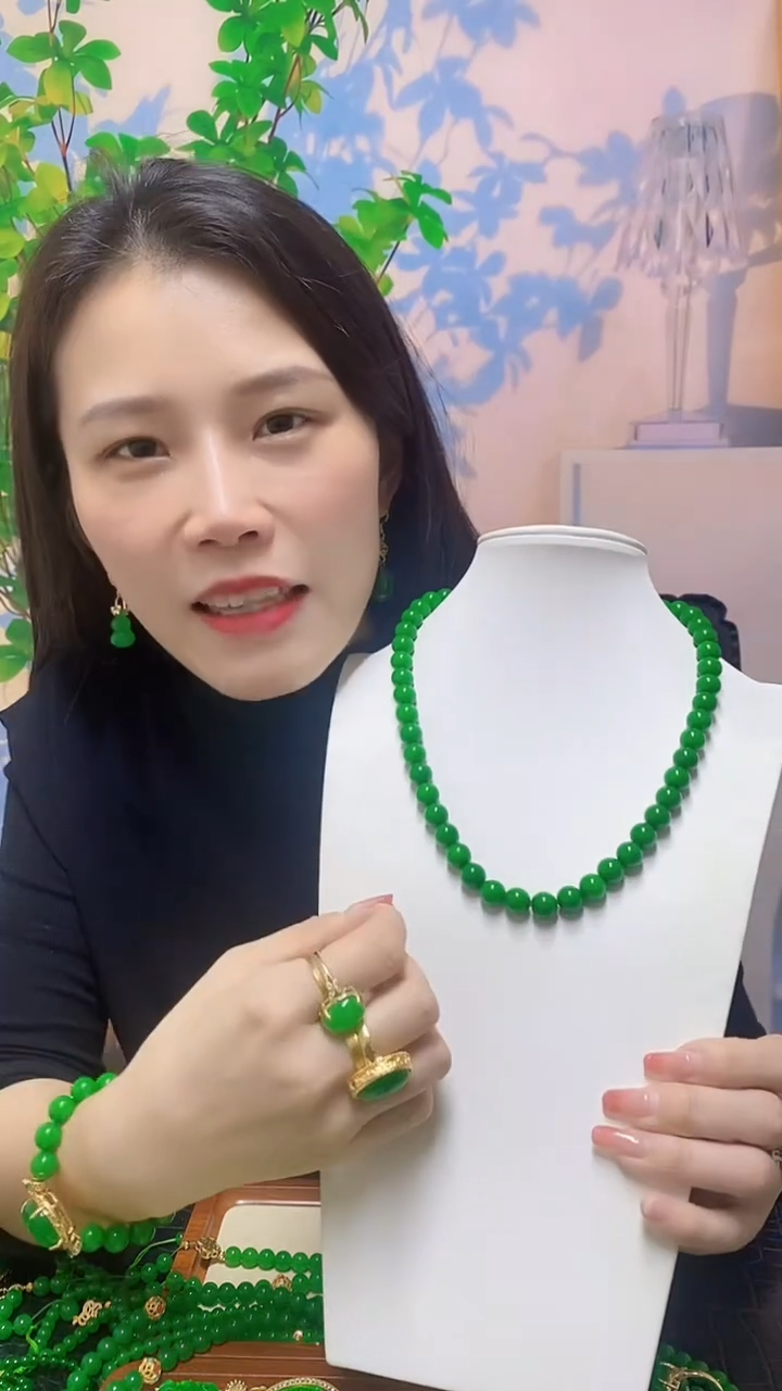 【闪购商品】翡翠项链14K金镶嵌翡翠项链